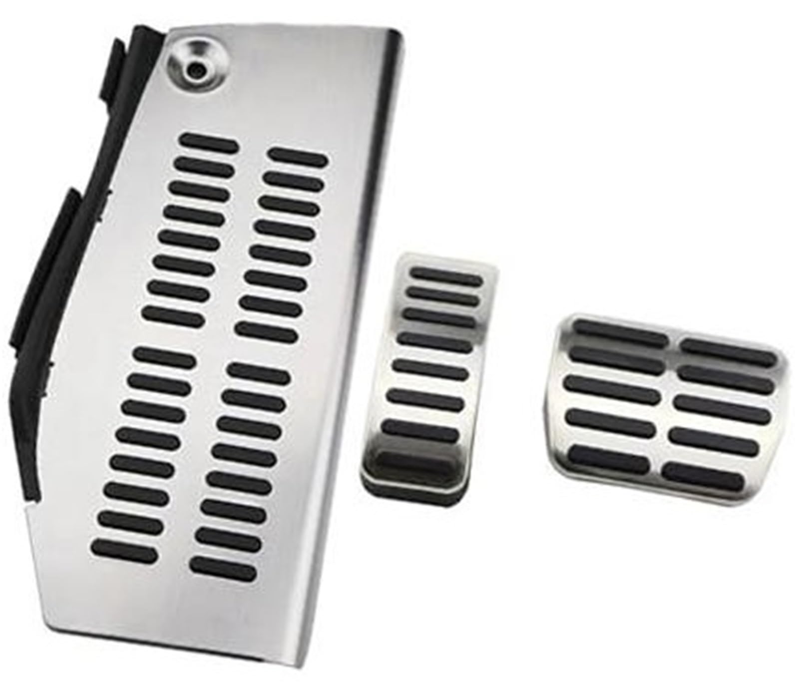 Szwaldaper Auto-Pedalabdeckung, for VW, for Golf, 4 MK4, for Golf, 4 1997–2005, Edelstahl-Bremspedal-Schutzabdeckung Auto-Bremspedalabdeckung(Black at with Rest Pedal) von Szwaldaper