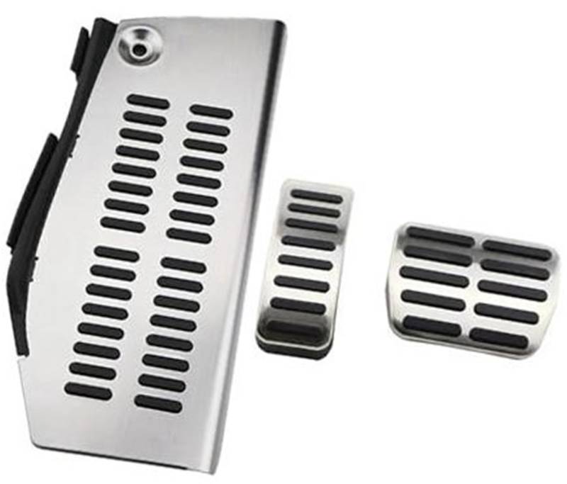 Szwaldaper Auto-Pedalabdeckung, for VW, for Golf, 4 MK4, for Golf, 4 1997–2005, Edelstahl-Bremspedal-Schutzabdeckung Auto-Bremspedalabdeckung(Black at with Rest Pedal) von Szwaldaper