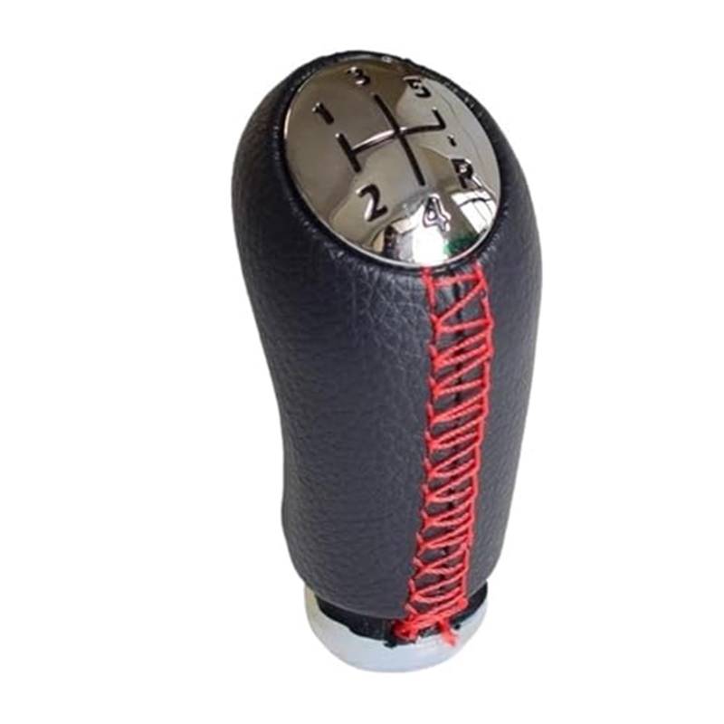 Szwaldaper Auto-Schaltknauf-Abdeckung, for Renault, Megane 2 MK2 II Sport Tourer II 2002–2009, Hebel-Schalthebelgehäuse, Schwarze Gamaschenmanschette Schaltsackabdeckung fürs Auto(Black Red-Chrome) von Szwaldaper