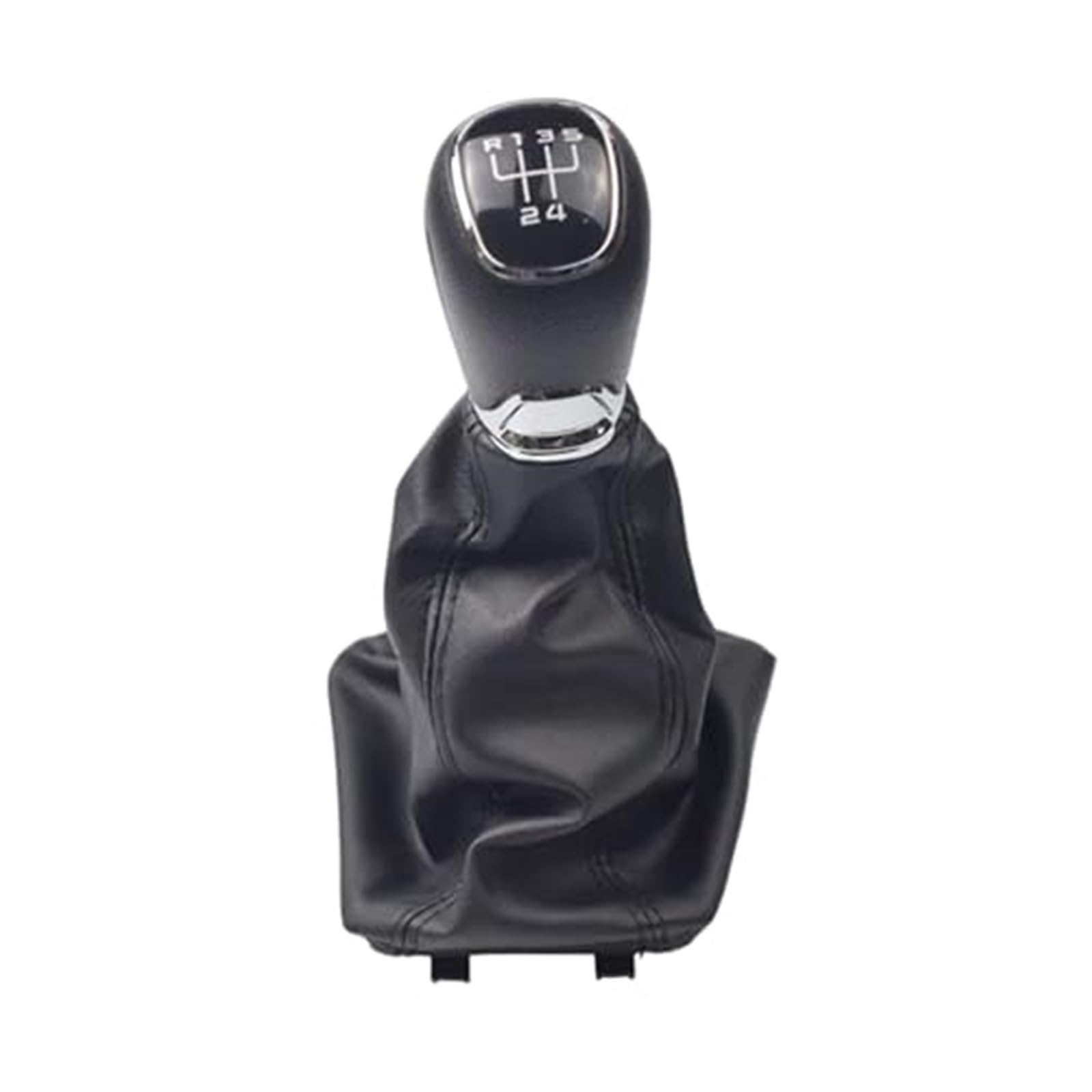 Szwaldaper Auto-Schaltknauf-Abdeckung, for Skoda, for Octavia, A5 A6 2004–2012, manueller 5-6-Gang-Hebelgriff, Gamasche, Leder-Kofferraumhülle Schaltsackabdeckung fürs Auto(Black 5 Speed-Set) von Szwaldaper