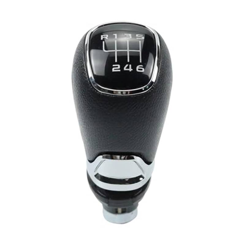 Szwaldaper Auto-Schaltknauf-Abdeckung, for Skoda, for Octavia, A5 A6 2004–2012, manueller 5-6-Gang-Hebelgriff, Gamasche, Leder-Kofferraumhülle Schaltsackabdeckung fürs Auto(Black 6 Speed) von Szwaldaper