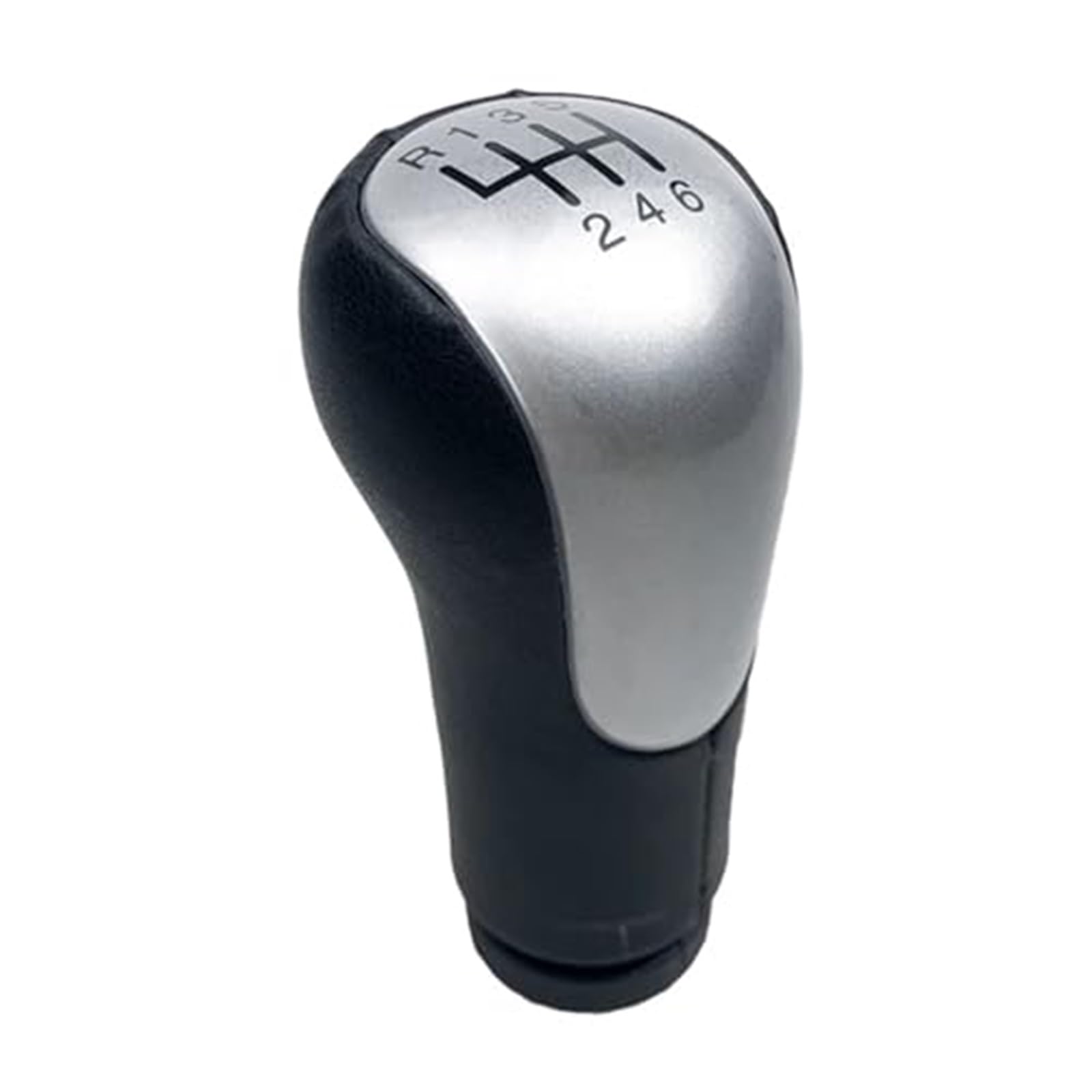 Szwaldaper Auto-Schaltknauf-Gamaschenmanschettenabdeckung, for Ford, for Fiesta, MK6 Fusion Transit Connect 2002-2008, Gehäusekragen Schaltsackabdeckung fürs Auto(Black 6 Speed Silver) von Szwaldaper