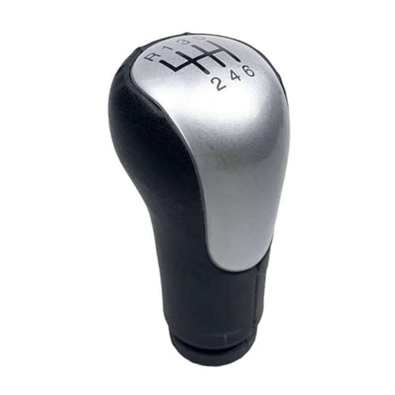 Szwaldaper Auto-Schaltknauf-Gamaschenmanschettenabdeckung, for Ford, for Fiesta, MK6 Fusion Transit Connect 2002-2008, Gehäusekragen Schaltsackabdeckung fürs Auto(Black 6 Speed Silver) von Szwaldaper