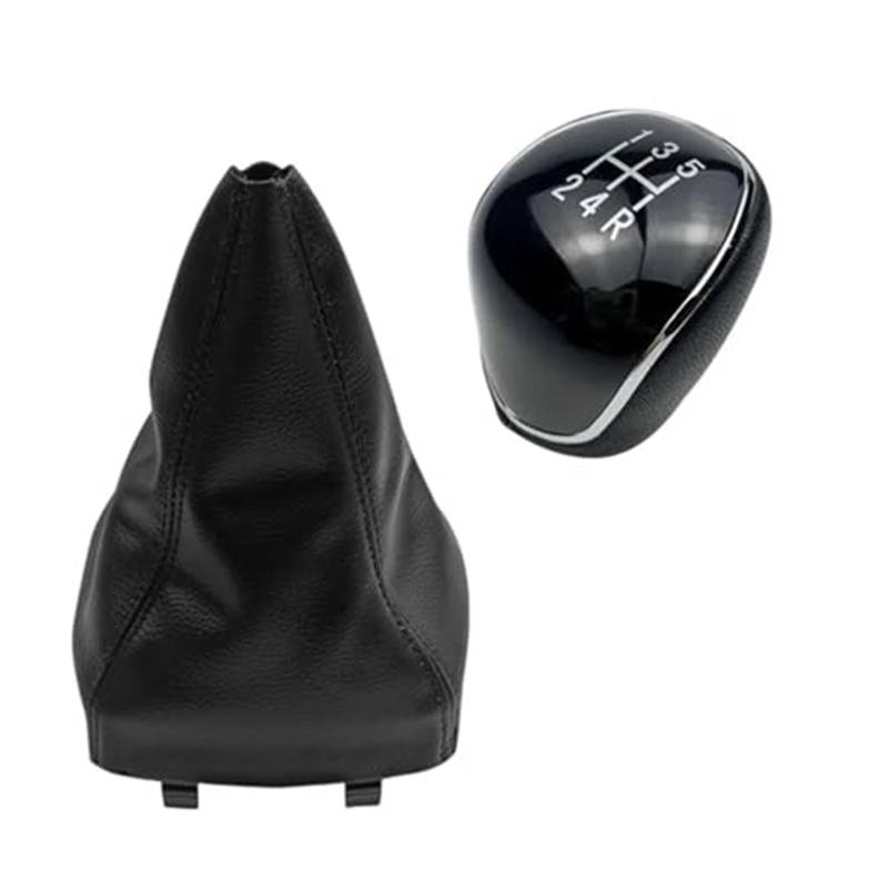 Szwaldaper Auto-Schaltknauf-Gamaschenmanschettenabdeckung, for Ford, for Mondeo, 4 Mk4 IV 2007–2014, staubdichter Gehäusekragen Schaltsackabdeckung fürs Auto(Black Black 5 Speed 2pcs) von Szwaldaper