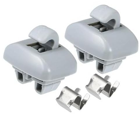 Szwaldaper Auto-Sonnenblendenhalter-Clip, Sonnenblendenhalterung, Hakenclips, Aufhänger, for, A6 1998-2005, ABS, Nr. 4B0857562, Grau, 2 Stück Auto-Sonnenblenden-Clip von Szwaldaper