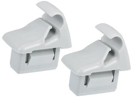 Szwaldaper Auto-Sonnenblendenhalter-Clip, Sonnenblendenhalterung, Hakenclips, Aufhänger, for Mitsubishi, Lancer 2006-2017, ABS, Nr. MR654343, Grau, 2 Stück Auto-Sonnenblenden-Clip von Szwaldaper