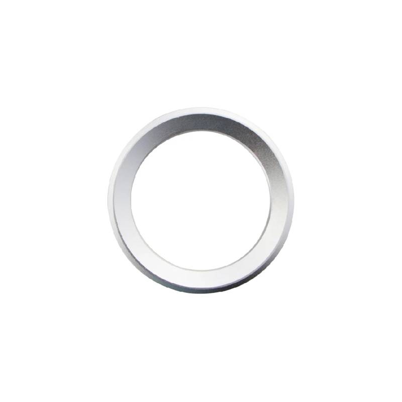 Szwaldaper Auto Styling Dekoration Ring Lenkrad Trim Kreis Aufkleber, for, for M3 M5 E36 E46 E60 E90 E92 X1 F48 X3 X5 X6, Auto Aufkleber Auto-Lenkradaufkleber(Sliver) von Szwaldaper