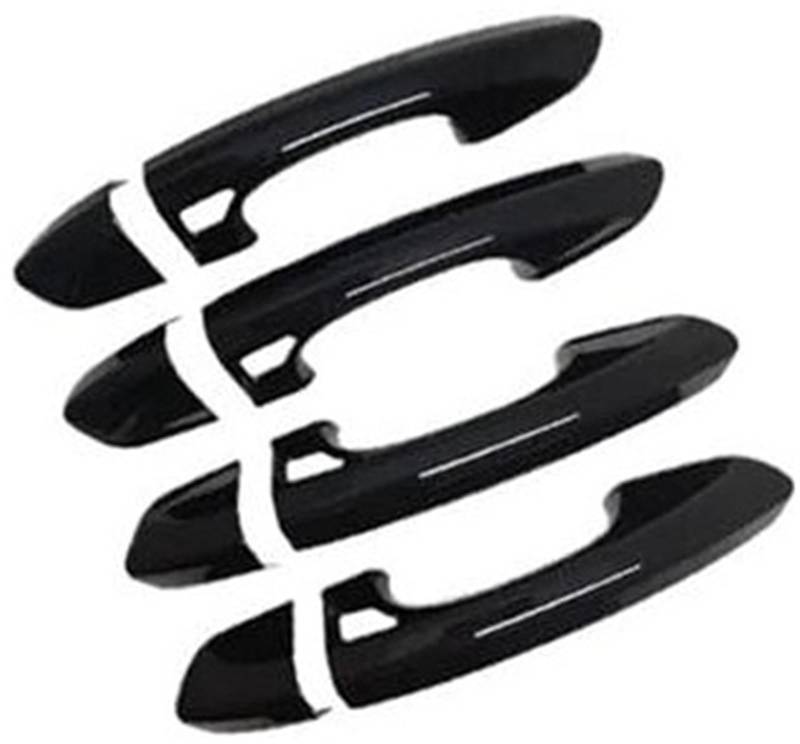 Szwaldaper Autoaußenseite vorne links, for Mondeo, for Fusion 5 MK5 CD391 2014~2022 Schwarz glänzend, for Smart, Türgriffabdeckung Aufkleber Zierleiste Autoschutzfolie Zubehör Autotürgriffabdeckung(BL von Szwaldaper