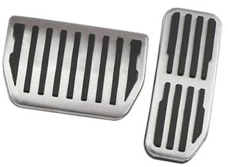 Szwaldaper Autopedale, for Jaguar, XE 2015 2016 2017, Zubehör, Edelstahl-Bremspedalpolster-Schutzabdeckung Auto-Bremspedalabdeckung(Black 2Pcs at Pedals) von Szwaldaper
