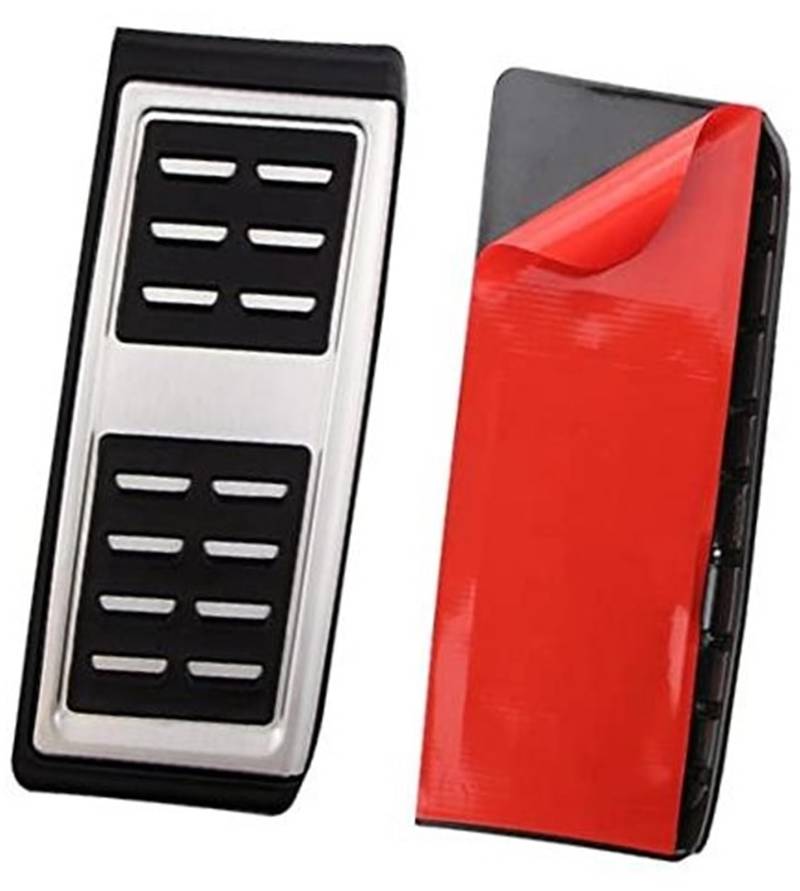 Szwaldaper Autopedale, for Skoda, Rapid Spaceback 2019–2022, LHD, Edelstahl, Auto-Bremspedal-Schutzpolster-Abdeckung Auto-Fußpedalmattenbezug(Black 1Pc Rest Pedal) von Szwaldaper