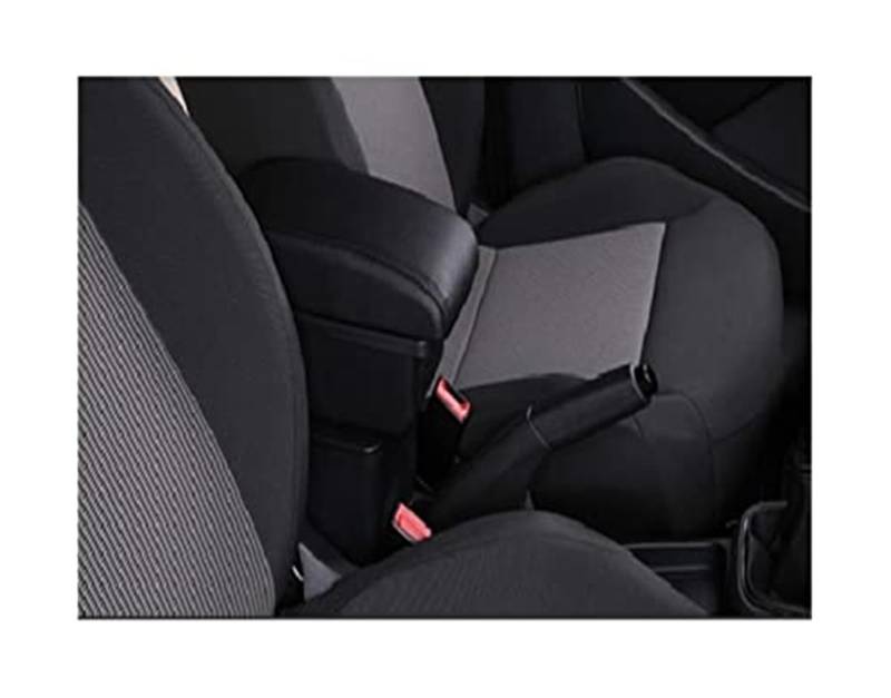 Szwaldaper Autozubehör, for Seat, for Leon Auto-Armlehnenbox, Armlehne, Auto-Armlehne, Mittelkonsole, Aufbewahrungsbox Auto-Armlehnenbox(Black A-Black Black Line) von Szwaldaper