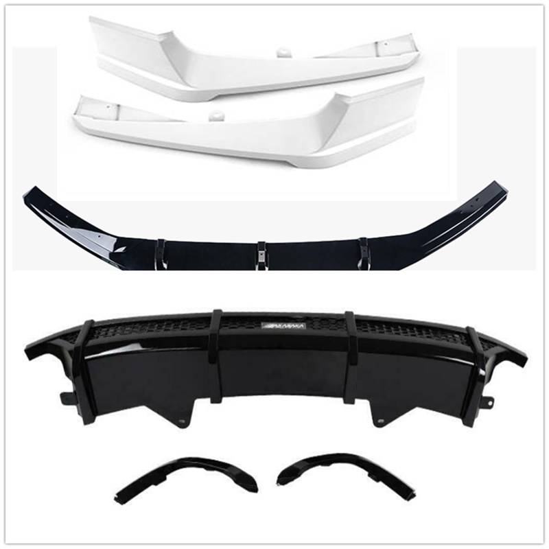 Szwaldaper Body Kit, for Accord, 2018-2019 10. Auto Frontstoßstange Spoiler Heckdiffusorlippe Weiß Seitliche Lüftungsschlitzverkleidung Splitterabdeckung Verkleidung Lüftungsblende für Nebelscheinwerf von Szwaldaper