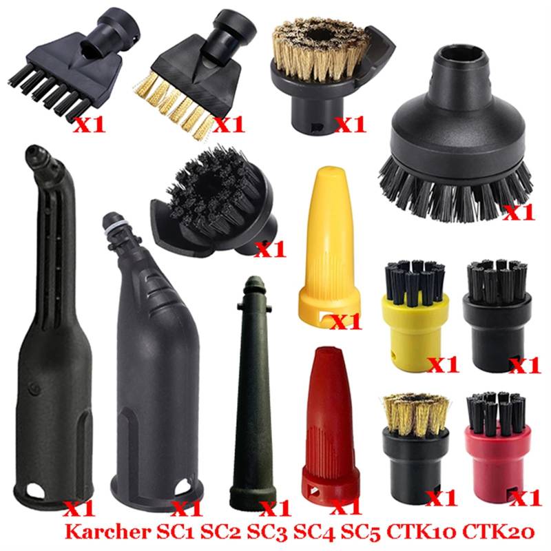 Szwaldaper Dampf Staubsauger Maschine for SC1 SC2 SC3 SC4 SC5 SC7 CTK10 CTK20 Teile Pinsel Kopf Leistungsstarke Düse Zubehör Ersatzteile für Dampfreiniger(Set-12) von Szwaldaper