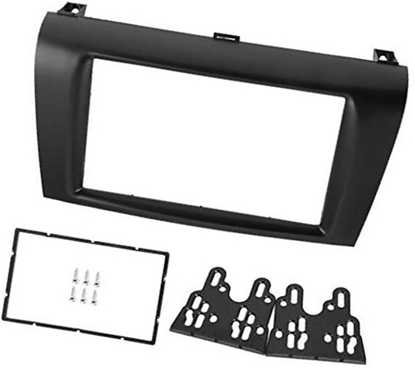 Szwaldaper Doppel-Din-Autoradio-Blendenverkleidung, Armaturenbrett-Stereoradio-Blende, Ersatz des 2-Din-Konsolen-DVD-Panelrahmens, for 3Axela 2004‑2009 Autoradio-Einbausatz Szwaldaper Doppel-Din-Autoradio-Blendenverkleidung, Armaturenbrett-Stereoradio-Blende, Ersatz des 2-Din-Konsolen-DVD-Panelrahmens, for 3Axela 2004‑2009 Autoradio-Einbausatz von Szwaldaper