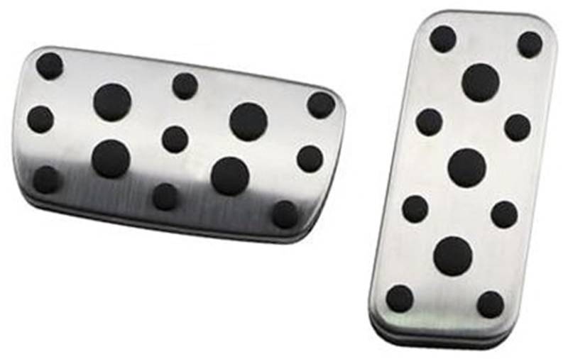 Szwaldaper Edelstahl Auto Bremspedal Pad Abdeckung Restfoot Pedale, for Subaru, for Forester, SG 2003-2005 Auto Schutz Abdeckungen Auto-Bremspedalabdeckung(Black at Without Rest) von Szwaldaper