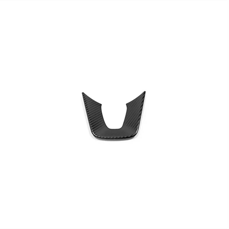 Szwaldaper Edelstahl Auto Lenkrad Knopf Aufkleber Dekoration Abdeckung Trim Styling, for Kia, Ceed Forte 2018 2019 Auto-Lenkradaufkleber(Carbon Fiber B) von Szwaldaper