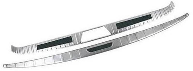 Szwaldaper Edelstahl-Hinterkofferraum-Innenstoßstangenschutzabdeckung, Schwellerschutzverkleidung, for Toyota, for Sienna 2021 2022 2023 Auto-Heckstoßstangenschutz aus Gummi(Silvery) von Szwaldaper