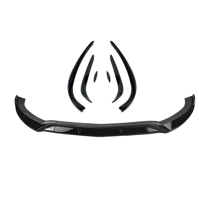 Szwaldaper Frontspoilerlippe + seitliche Lüftungsschlitzverkleidung for C-Klasse W205 2015-2018, nur Sportwagen, unterer Splitter, Karosserie-Kit for die Braue Lüftungsblende für Nebelscheinwerfer von Szwaldaper