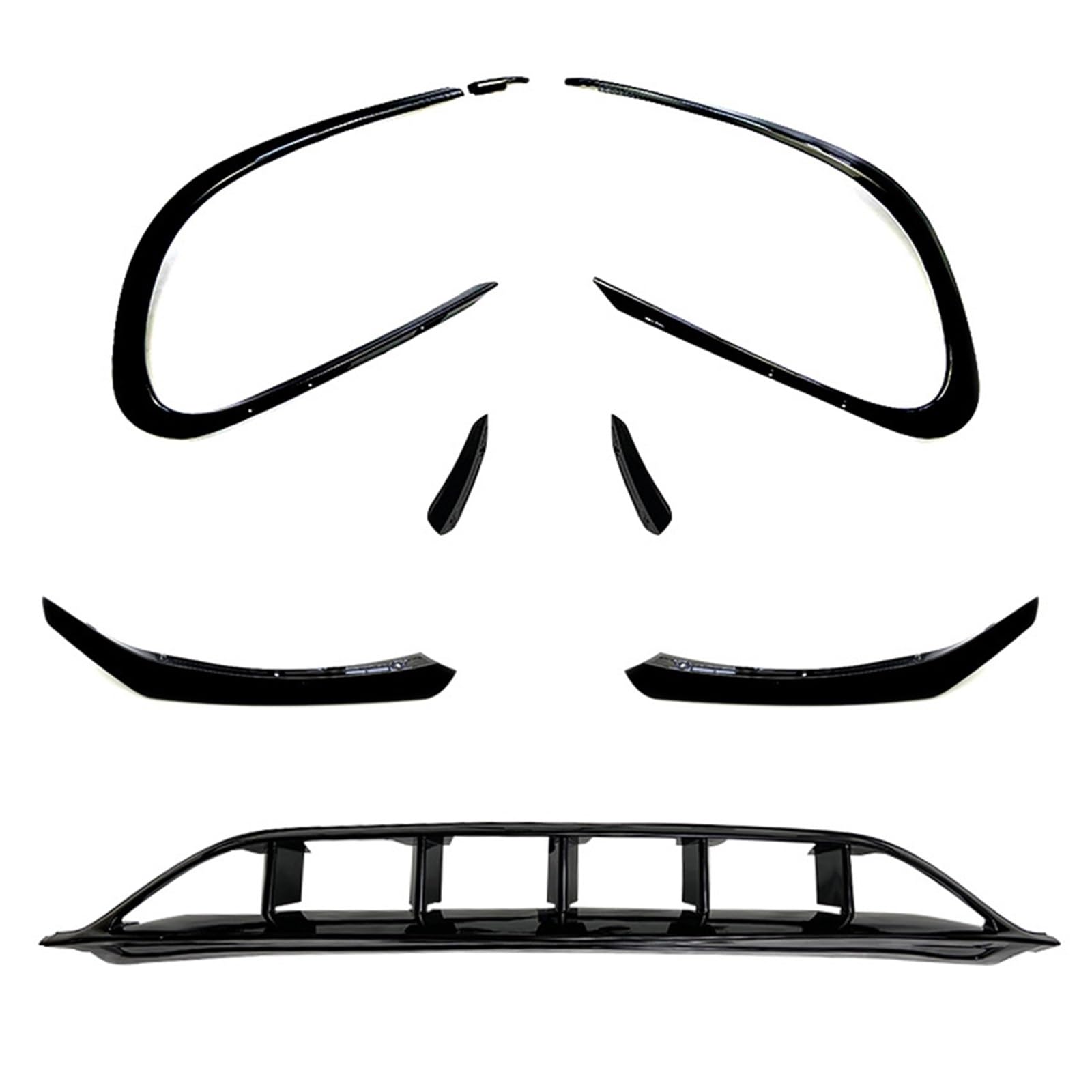 Szwaldaper Frontspoilerlippe for die Stoßstange, for CLA-Klasse W117 C117 CLA200/220 2016-2019, schwarzer Auto-Lüftungsschlitz-Ansaughaubenspoiler Lüftungsblende für Nebelscheinwerfer Szwaldaper Frontspoilerlippe for die Stoßstange, for CLA-Klasse W117 C117 CLA200/220 2016-2019, schwarzer Auto-Lüftungsschlitz-Ansaughaubenspoiler Lüftungsblende für Nebelscheinwerfer von Szwaldaper