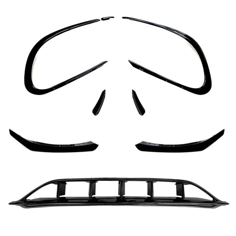 Szwaldaper Frontspoilerlippe for die Stoßstange, for CLA-Klasse W117 C117 CLA200/220 2016-2019, schwarzer Auto-Lüftungsschlitz-Ansaughaubenspoiler Lüftungsblende für Nebelscheinwerfer von Szwaldaper