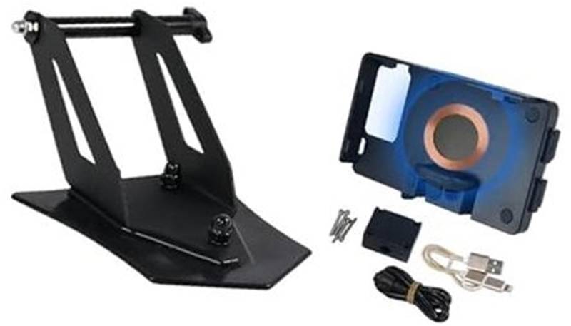 Szwaldaper GPS Moto Telefon Halterung, for, for R1250RT, for R 1250 RT (2021-) Motorrad Ladegerät Handy Halter Navigation Halterung Motorrad-Telefonhalterung(Black Wireless Charging) von Szwaldaper