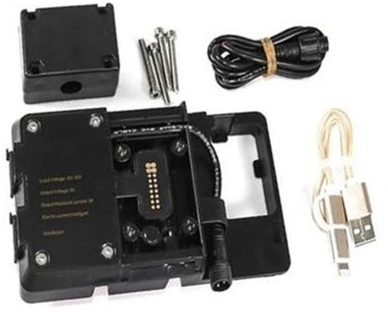 Szwaldaper GPS Moto Telefon Halterung, for PAN, for AMERICA 1250 1250S 2021 2022 Handy Halter Drahtlose USB Ladegerät Motos Navigation GPS Platte Anpassen Halterung Motorrad-Telefonhalterung(BLACK USB von Szwaldaper