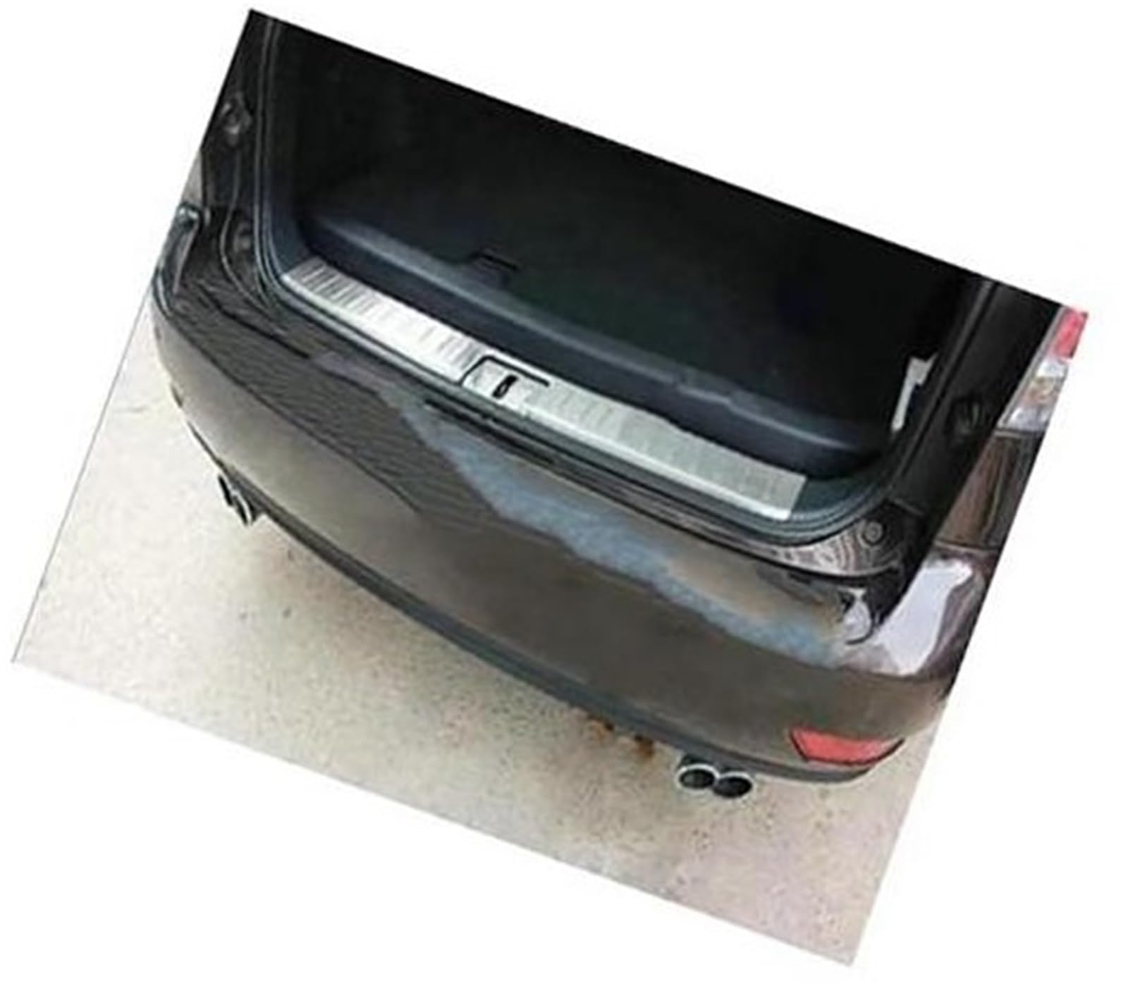 Szwaldaper Heckstoßstangenschutz Schweller Kofferraum Tread Plate Cover Trim Car Styling, for RX350 270 2009 2010 2011 2012 2013 2014 2015 Auto-Heckstoßstangenschutz aus Gummi(Black Internal) von Szwaldaper