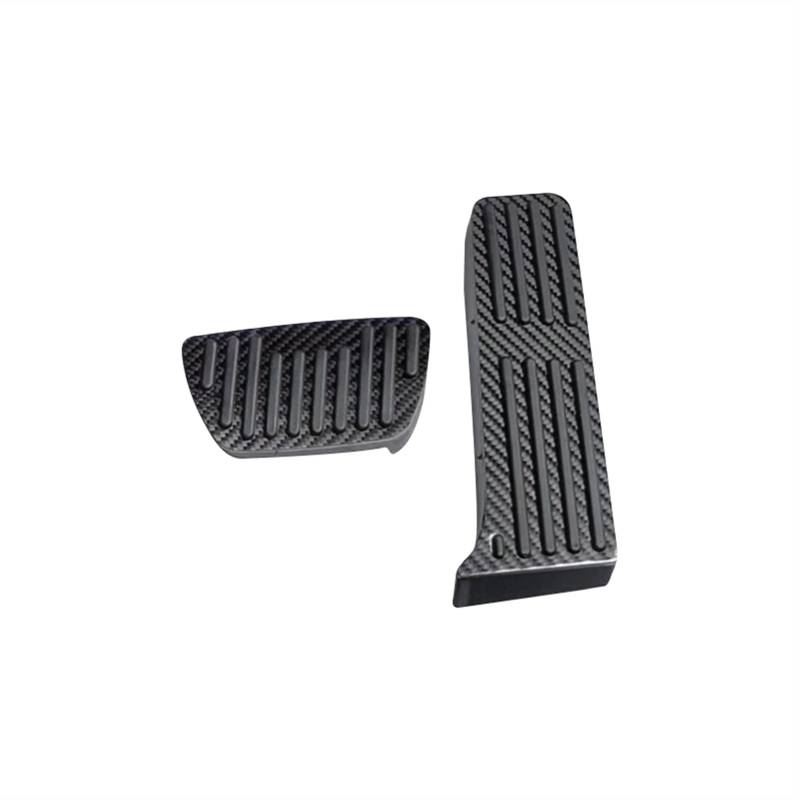 Szwaldaper Kohlefaser-Auto-Beschleuniger-Kraftstoffpedal-Fußstütze-Pedal-Bremsabdeckungspolster, for Toyota, for RAV4 RAV 4 XA50 2019 2020 2021 Autopedalabdeckungsset(at 2pcs) von Szwaldaper