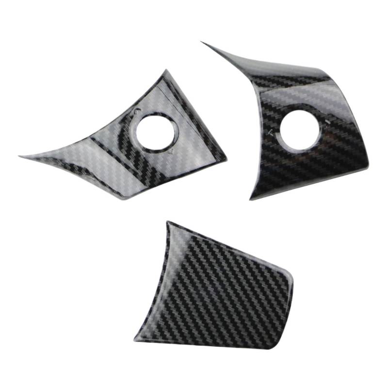 Szwaldaper Kohlefaser-Auto-Lenkrad-Panel-Dekorationsabdeckungs-Ordnungsaufkleber, for Tesla, for Modell 3 Model3 2016–2020, Zubehör Auto-Lenkradaufkleber von Szwaldaper
