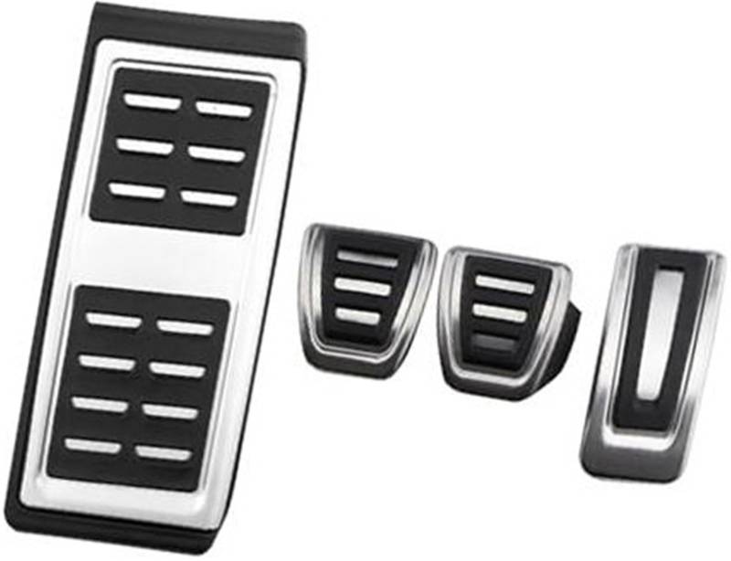 Szwaldaper LHD-Auto-Pedalabdeckung, for VW, for Seat, Arona 2017–2022, Edelstahl, Auto-Pedale, Bremspedal-Schutzpolster-Abdeckung Auto-Bremspedalabdeckung(Black MT with Rest) von Szwaldaper