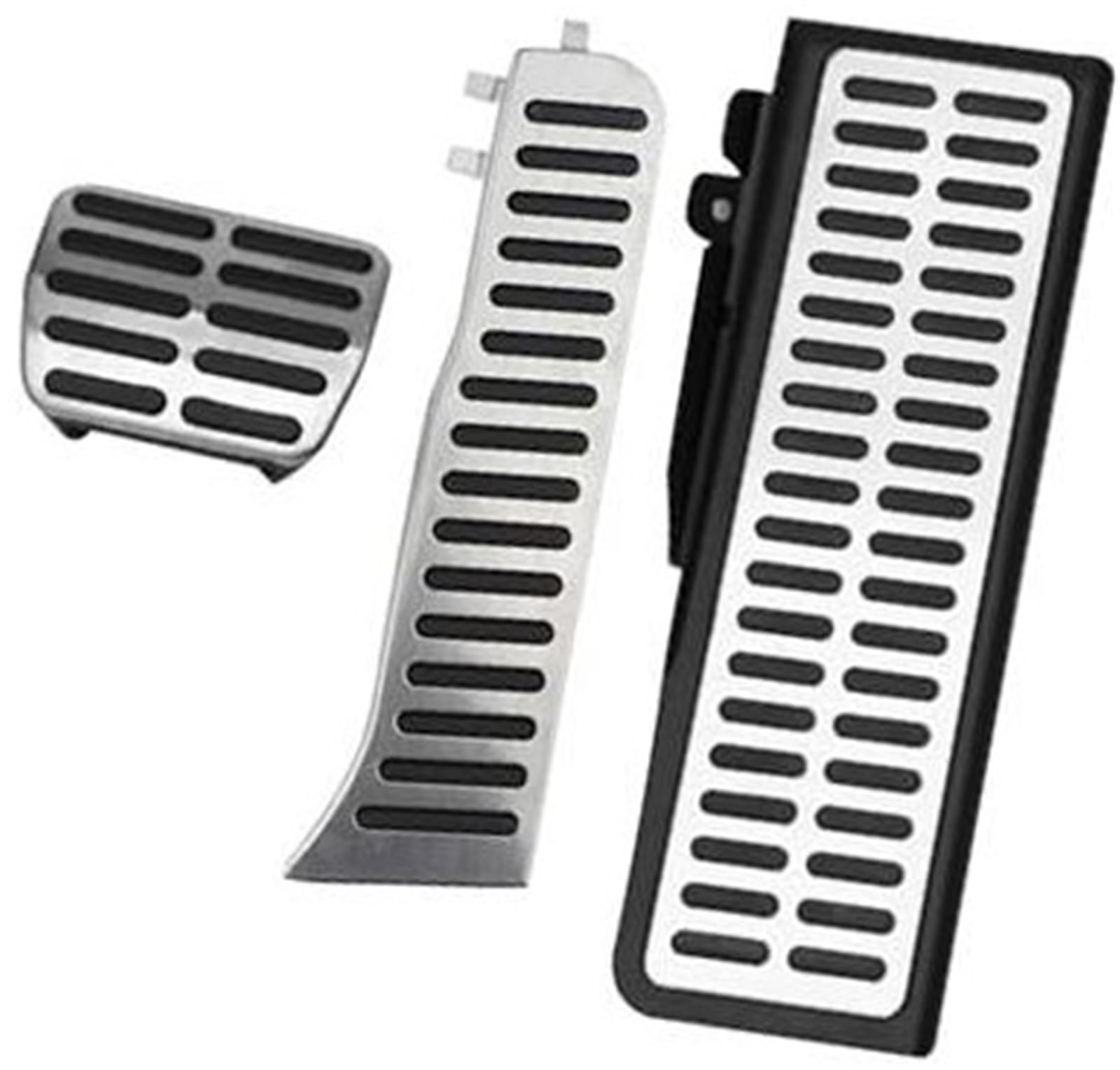 Szwaldaper LHD-Autopedale, for VW, for Tiguan, 2009–2016, Edelstahl, at MT, Bremspedalabdeckung, Restpedalpolster, Zubehör Auto-Bremspedalabdeckung(Black at with Rest Pedal) von Szwaldaper