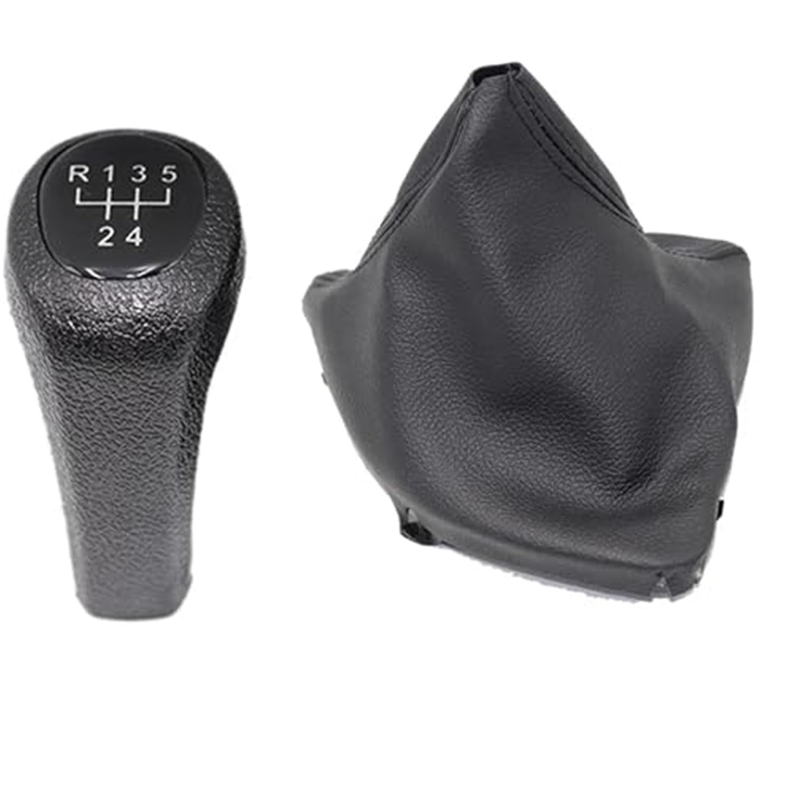 Szwaldaper LHD Left Drive Car Shift Schaltknauf Hebel Gaitor Boot Cover, for, 1 Series E81 E82 E87 E88 Gearstick Gaiter Boot Cover Manual Schaltsackabdeckung fürs Auto(Black 5 Speed Set) von Szwaldaper