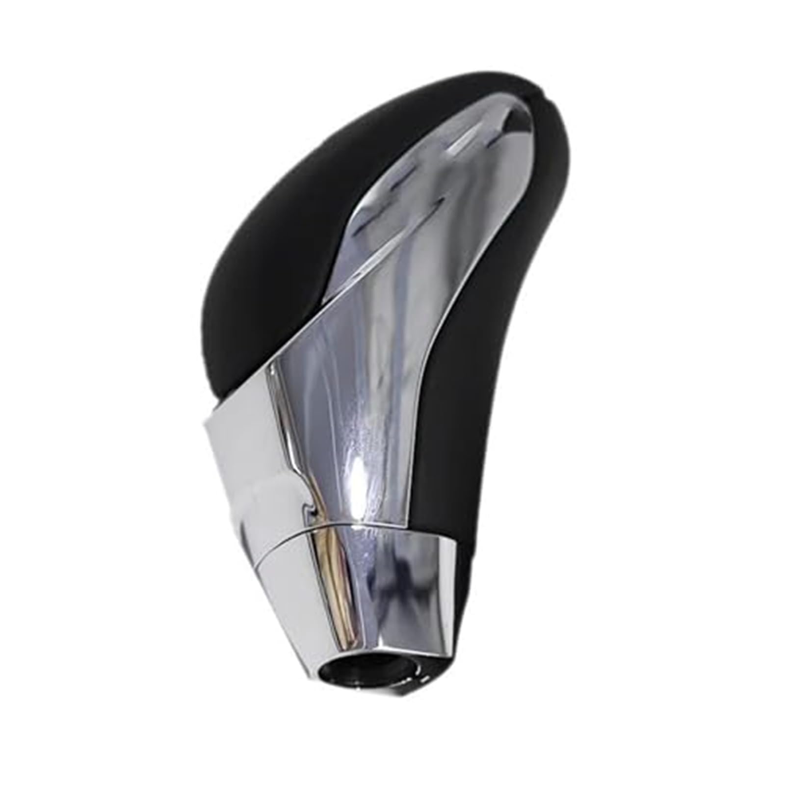 Szwaldaper Leder Auto Shift Schaltknauf Hebel Gaitor Kofferraumabdeckung Automatikgetriebe Grand Vitara SX4 Auto, for Swift, Wagon Schaltsackabdeckung fürs Auto(Black Chrome) von Szwaldaper