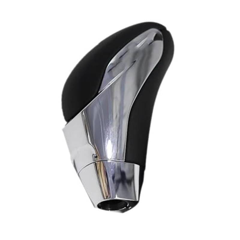 Szwaldaper Leder Auto Shift Schaltknauf Hebel Gaitor Kofferraumabdeckung Automatikgetriebe Grand Vitara SX4 Auto, for Swift, Wagon Schaltsackabdeckung fürs Auto(Black Chrome) von Szwaldaper