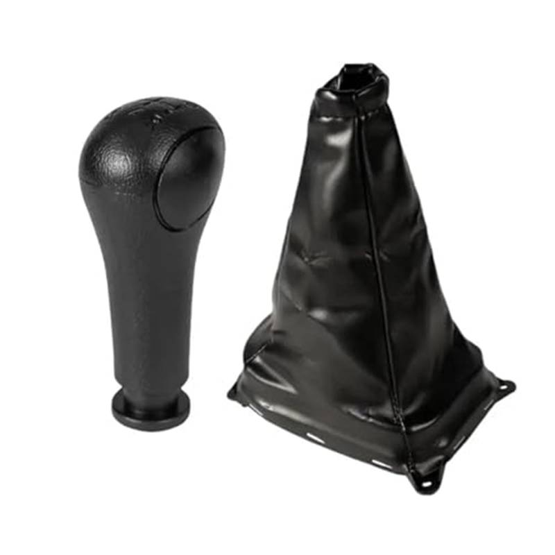 Szwaldaper Manueller Schaltknauf-Hebel-Schalthebel-Abdeckung, for Chery, QQ Hand Speed ​​Pen Gamasche Kofferraumkoffer Auto-Innenzubehör-Ersatz Schaltsackabdeckung fürs Auto(Black 2PCS) von Szwaldaper