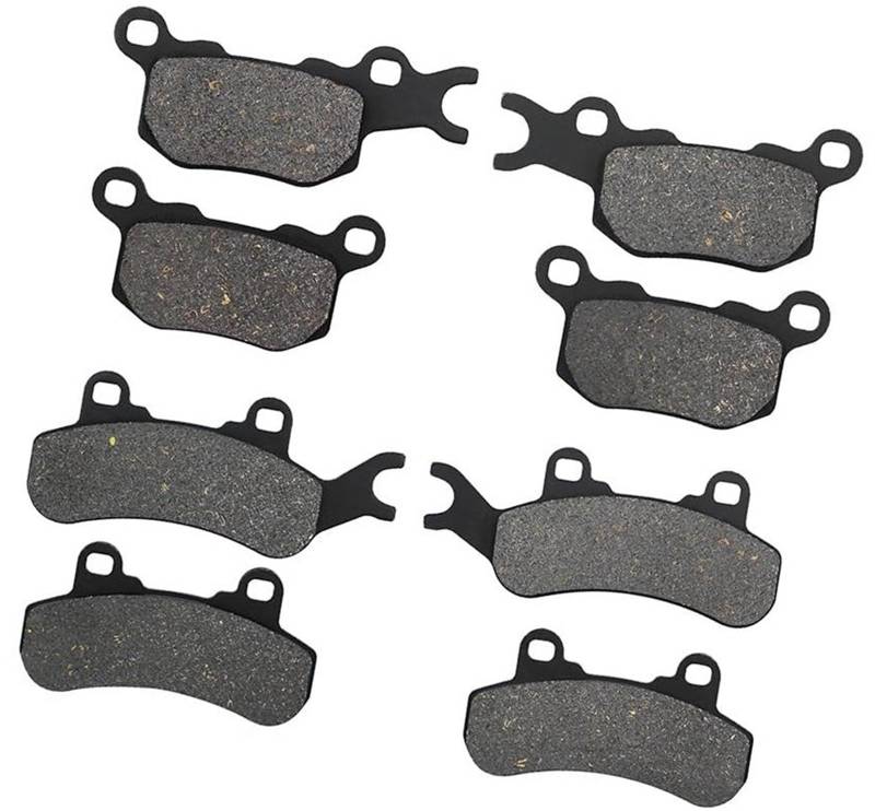 Szwaldaper Motorrad-Bremsbeläge vorne und hinten, for CAN-AM, Defender 799cc DPS 976cc XT Cab 976cc 2016(Black Front and Rear) von Szwaldaper