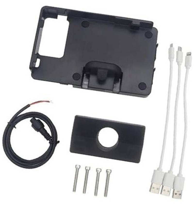 Szwaldaper Motorrad-Telefonhalterung, for, for R1200GS LC F800GS, for ADV F700GS R1250GS 12 mm 16 mm 22 mm Handy-Motorrad-Navigationshalterung USB-Ladehalter Motorrad-Telefonhalterung(Black 16mm Cut von Szwaldaper