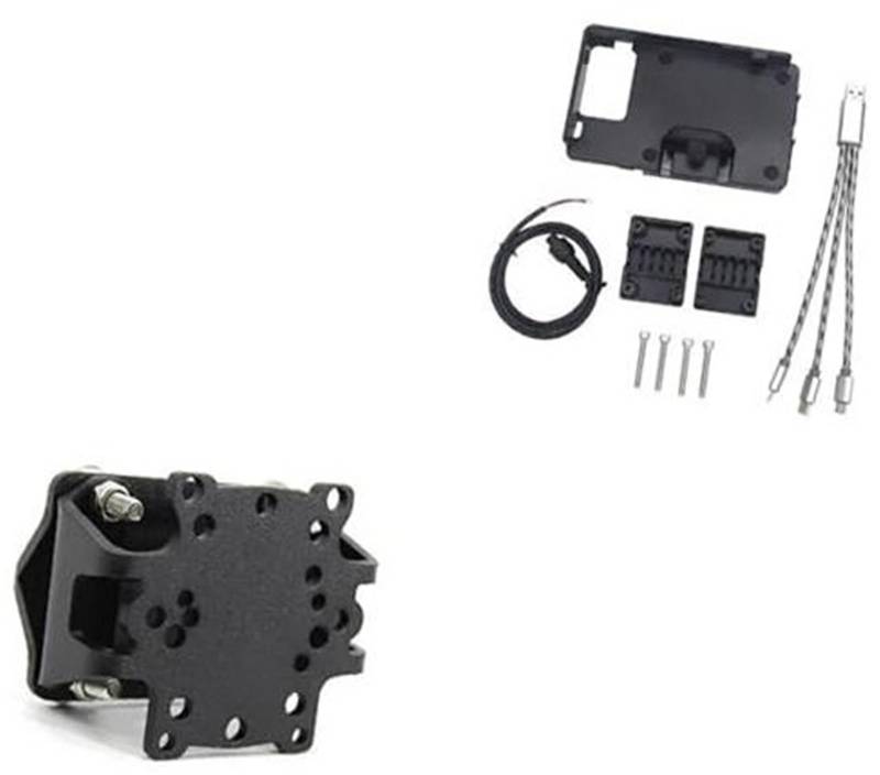 Szwaldaper Motorrad-Telefonhalterung, for Aprilia, for Tuareg 660 Tuareg660 2022 Motorrad-Telefon Kabelloses und USB-Ladegerät GPS-Navigationsplattenhalterung Halterständer Motorrad-Telefonhalterung(B von Szwaldaper