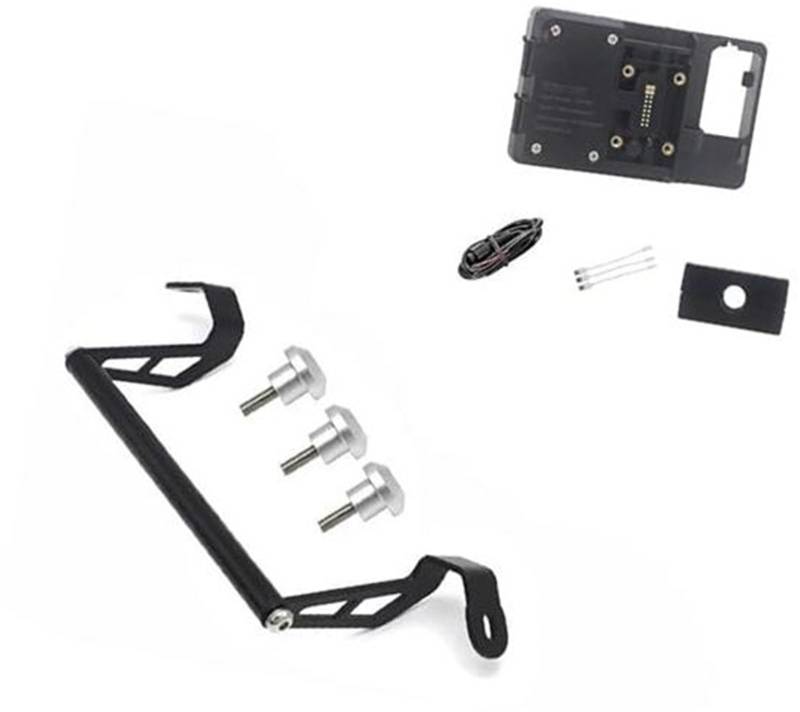 Szwaldaper Motorrad-Telefonhalterung 12 MM 22 MM Navigationshalterung for kabelloses Laden, for MULTISTRADA, for ENDURO 1200 950 1200S 2015 2016 2017 Adapterhalter Motorrad-Telefonhalterung(BLACK Wire von Szwaldaper