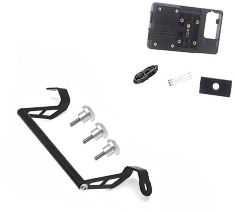 Szwaldaper Motorrad-Telefonhalterung 12 MM 22 MM Navigationshalterung for kabelloses Laden, for MULTISTRADA, for ENDURO 1200 950 1200S 2015 2016 2017 Adapterhalter Motorrad-Telefonhalterung(BLACK Wire von Szwaldaper