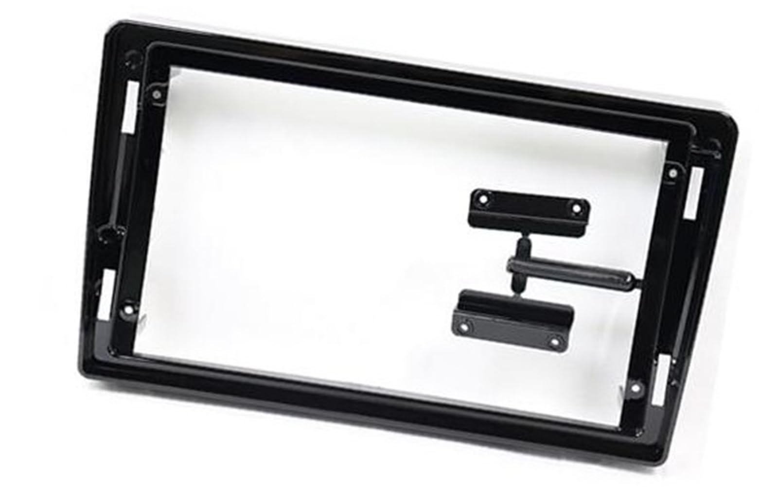 Szwaldaper Radio-Stereo-Panel, 9-Zoll-Autoradio-Rahmenblende, for L200 Triton 2 2019 2020+, Audio-Verkleidung, Armaturenbrett-Montagesatz, 2-Din-DVD-Stereo Autoradio-Einbausatz(Black Frame) von Szwaldaper