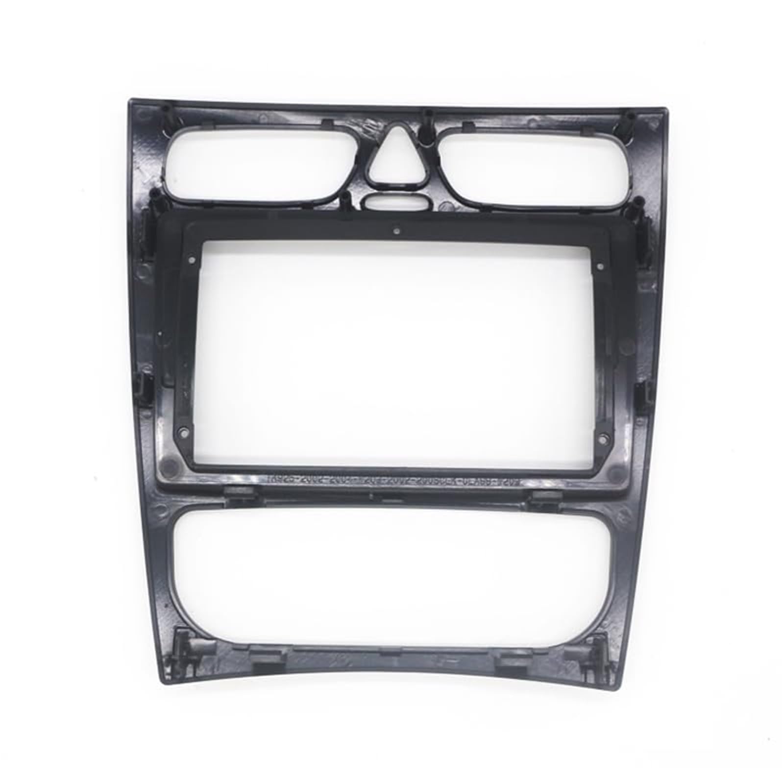 Szwaldaper Radio-Stereo-Panel, Autoradio-Blende, for C-Klasse W203 CLK-Klasse W209 G-Klasse W463 Vito Viano W639, Armaturenbrett-Rahmen-Kit, Montageverkleidung Autoradio-Einbausatz(Black 9 inch) von Szwaldaper
