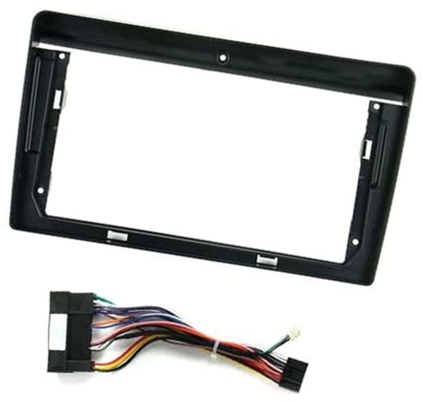 Szwaldaper Radio-Stereo-Panel, Autozubehör, 2 Din 9 Zoll Radioblende, DVD, GPS, MP5, Panelrahmen, for Azera 2008+, Armaturenbrett-Montagesätze Autoradio-Einbausatz(Black Frame Cable) von Szwaldaper