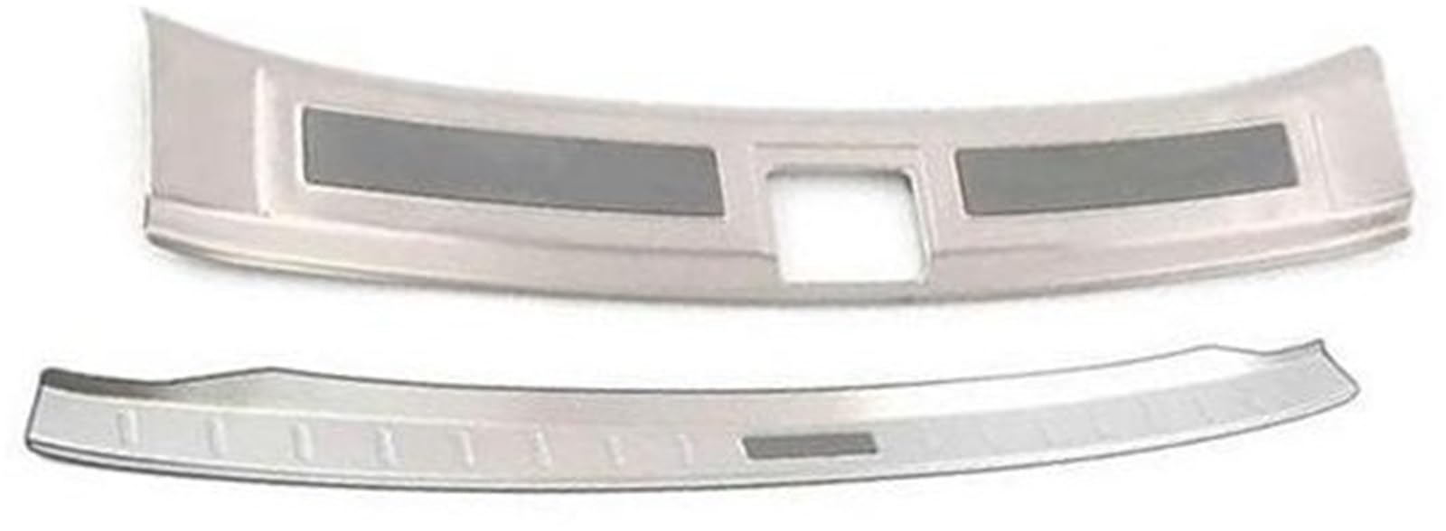 Szwaldaper Schutzabdeckung for den hinteren Kofferraumstoßfänger, Autoschutz, Außen-Chrom-Styling, Innen-Auto-Styling-Zubehör, for MG, Zs Auto-Heckstoßstangenschutz aus Gummi(Black Full Set) von Szwaldaper