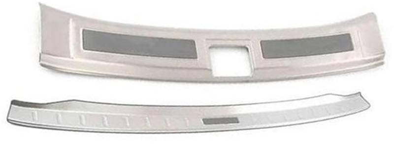 Szwaldaper Schutzabdeckung for den hinteren Kofferraumstoßfänger, Autoschutz, Außen-Chrom-Styling, Innen-Auto-Styling-Zubehör, for MG, Zs Auto-Heckstoßstangenschutz aus Gummi(Black Full Set) von Szwaldaper