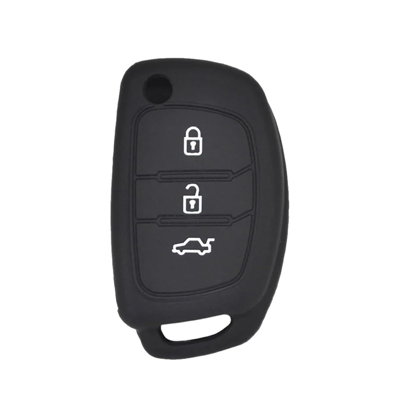 Szwaldaper Silikon-Autoschlüsselgehäuse mit 3 Tasten, schlüssellose Fernbedienung, for Hyundai, Elantra, Tucson i40 i20 i10 iX35 iX45, Creta, Santa Fe H-1 Autoschlüsselgehäuse(Type 2) von Szwaldaper