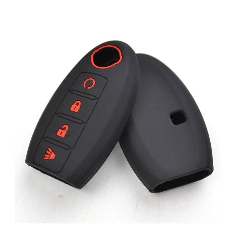 Szwaldaper Silikon-Autoschlüsselgehäuse mit 4 Tasten, Schutz for schlüssellose Fernbedienung, for Nissan, Altima, Maxima, Murano, Rogue, Sentra, Versa, Titan Autoschlüsselgehäuse von Szwaldaper