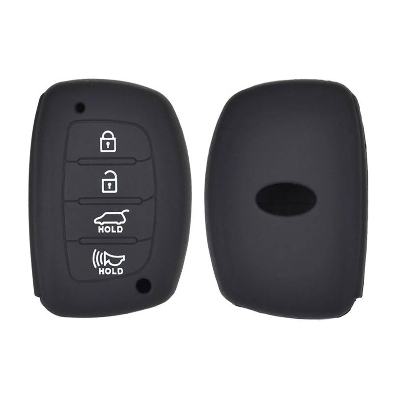 Szwaldaper Silikon-Schlüsseletui-Abdeckung for Schlüsselanhänger, Schutzfolie for Schlüsselanhänger, for Hyundai, for Elantra, Sonata, Tucson i40 2014 2015 2016 2017 2018 Autoschlüsselgehäuse von Szwaldaper
