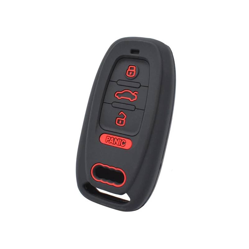 Szwaldaper Silikon-Schlüsseletui for Schlüsselanhänger, Schlüssellose Fernbedienung, Schutzhülle, for A4 S4 A5 S5 A6 S6 A7 S7 A8 S8 Q5, for ALLROAD, Autoschlüsselgehäuse von Szwaldaper