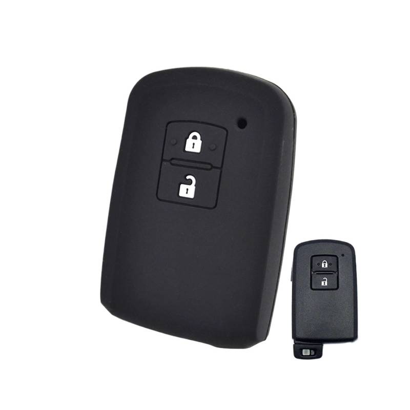 Szwaldaper Silikon-Schlüsseletui mit 2 Tasten, Schutz for Schlüsselanhänger, for Toyota, Auris Camry, RAV4, Avalon Yaris Verso 2012–2018 Autoschlüsselgehäuse von Szwaldaper
